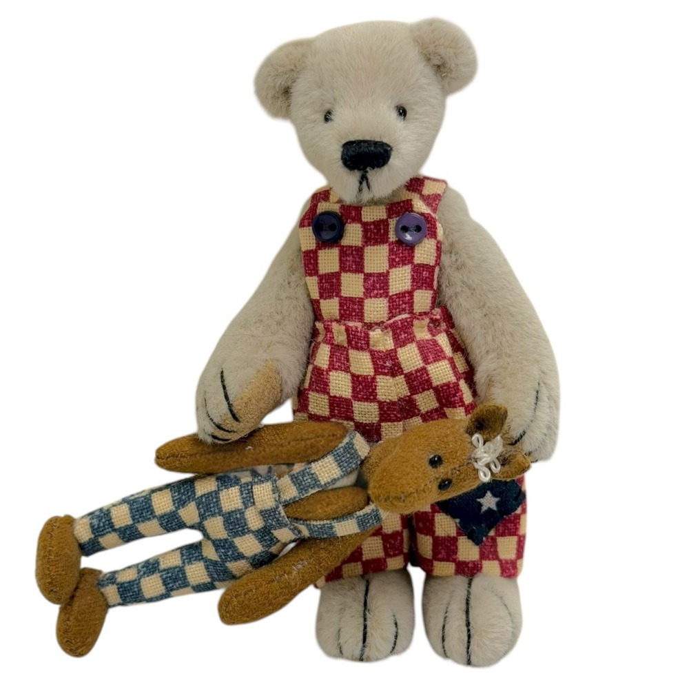 Vintage Little Gem Teddy Bear Zack &Mr. H Deb‎ Canham Limited Edition 3.25"